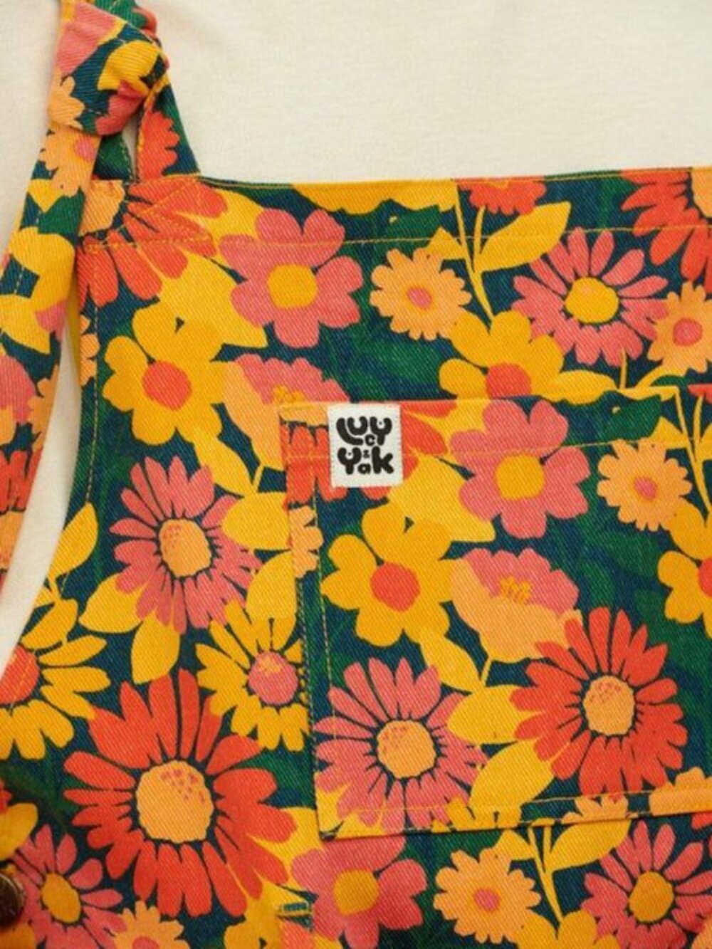Lucy & Yak L.E. Easton Dungarees Florian Print UK 10L/US 6L NWOT Sold Out Artist
